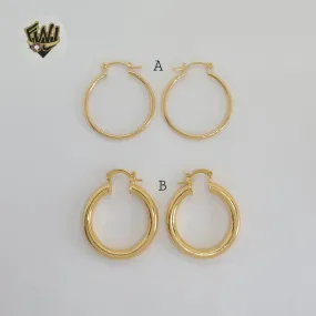 (1-2814) Gold Laminate - Plain Hoops - BGO