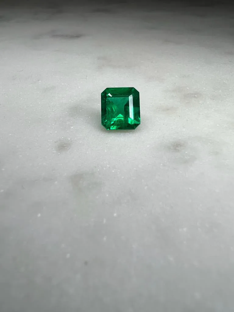 1.73 CARAT EMERALD CUT NATURAL GREEN EMERALD LOOSE GEMSTONE. 1.73 CT GREEN ZAMBIA BY MIKE NEKTA NYC