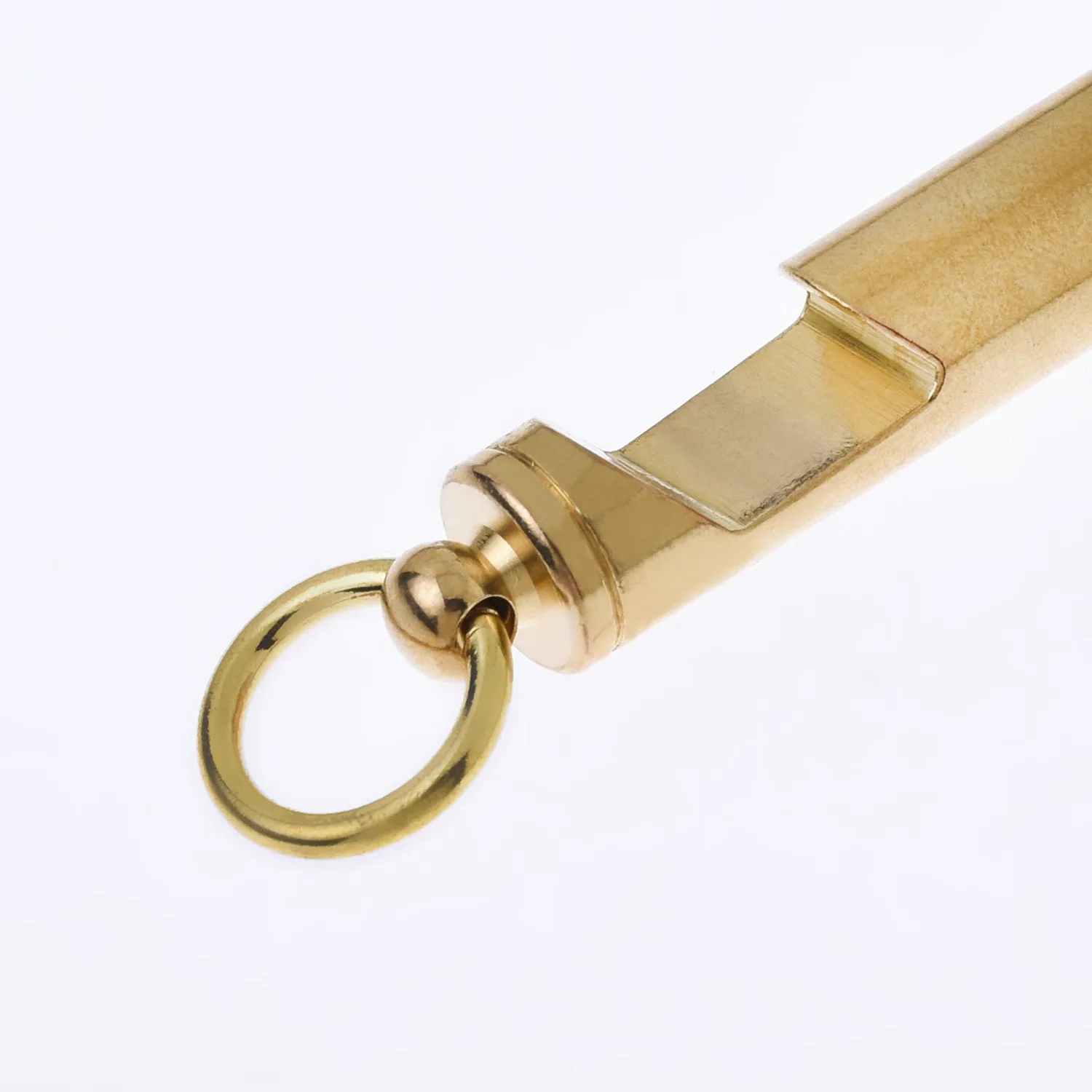 3/8*2 1/2 Brass Whistle bottle opener Stylish Safety Whistle pendant keychain edc tool Survival Supplies 1pcs 10269050