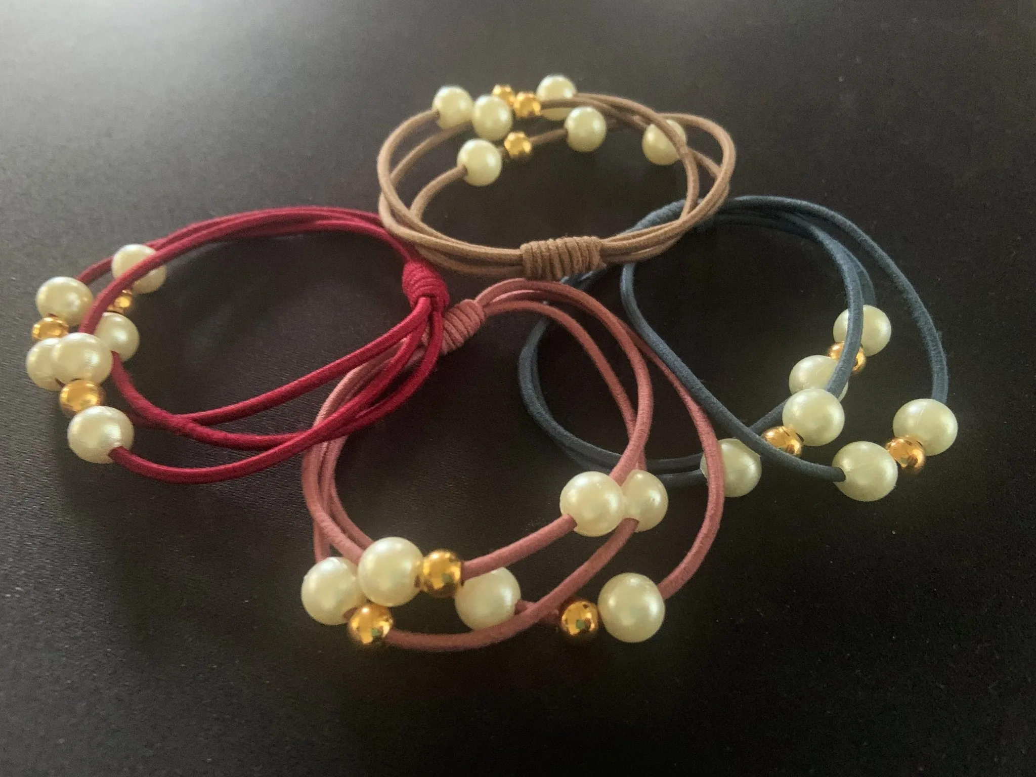 4 Pack Stylish Hair Tie Bracelet