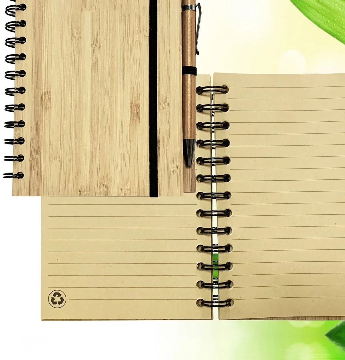 A5 real bamboo loose leaf notebook