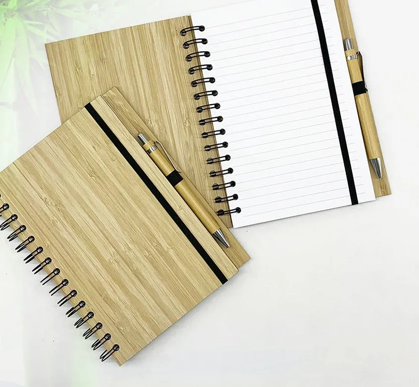 A5 real bamboo loose leaf notebook