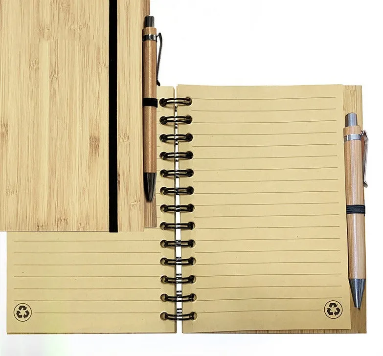 A5 real bamboo loose leaf notebook