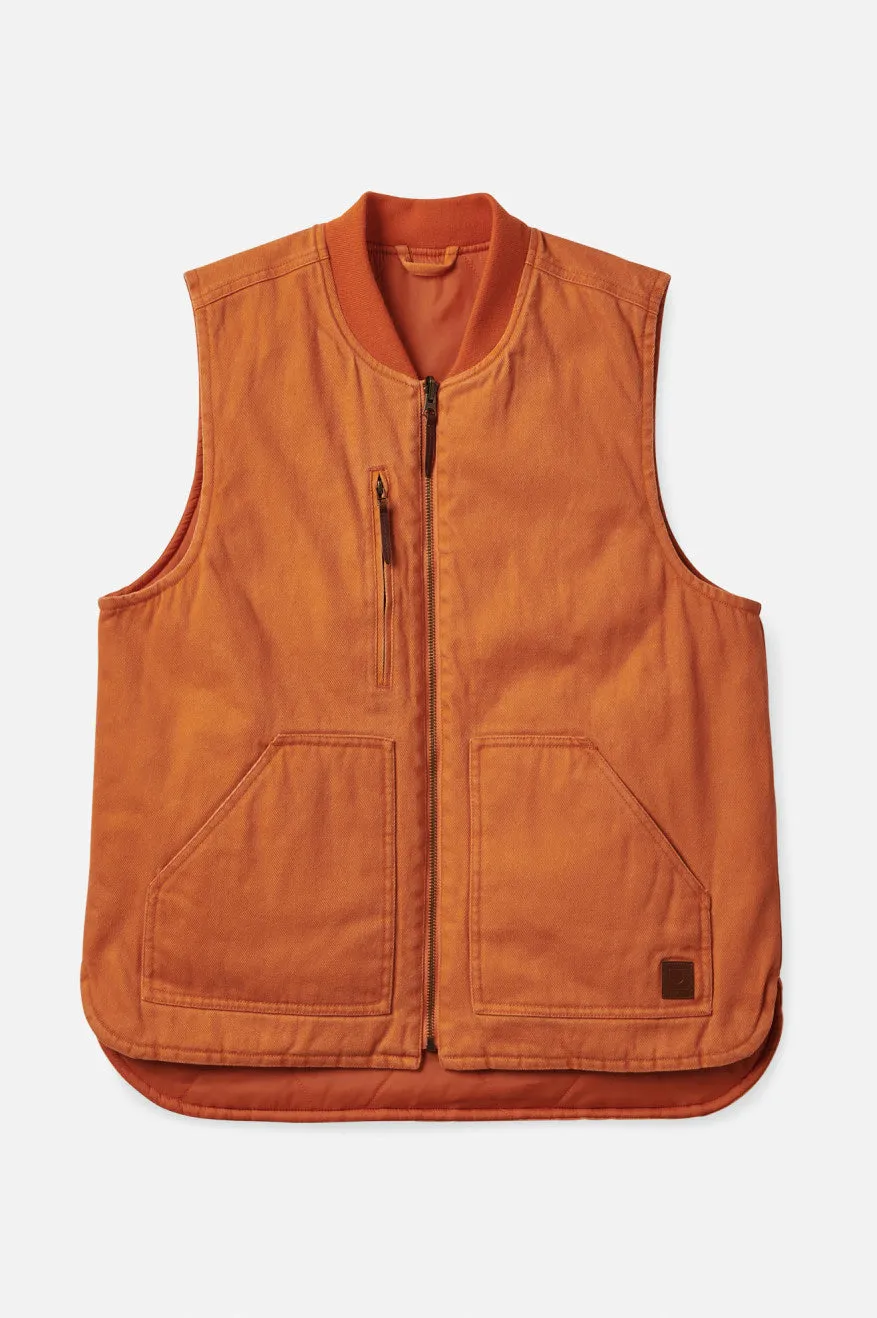 Abraham Reversible Vest - Burnt Orange