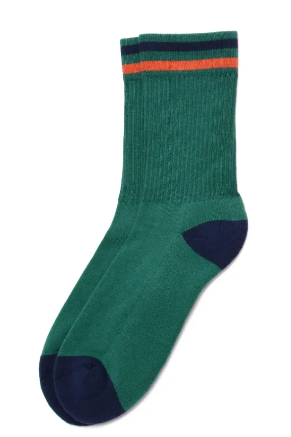 American Trench | Seasonal Kennedy Sock | Green/ Navy/ Orange