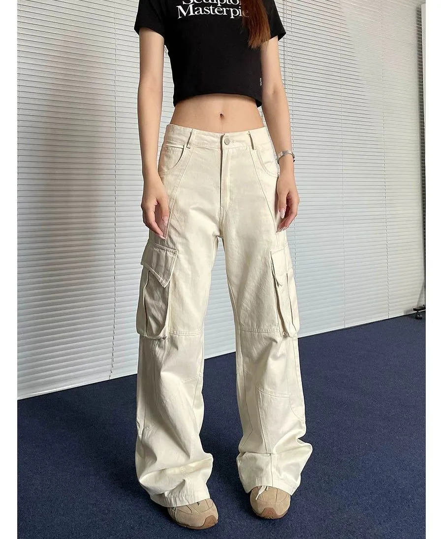 Basic Loose Straight Cargo Pants