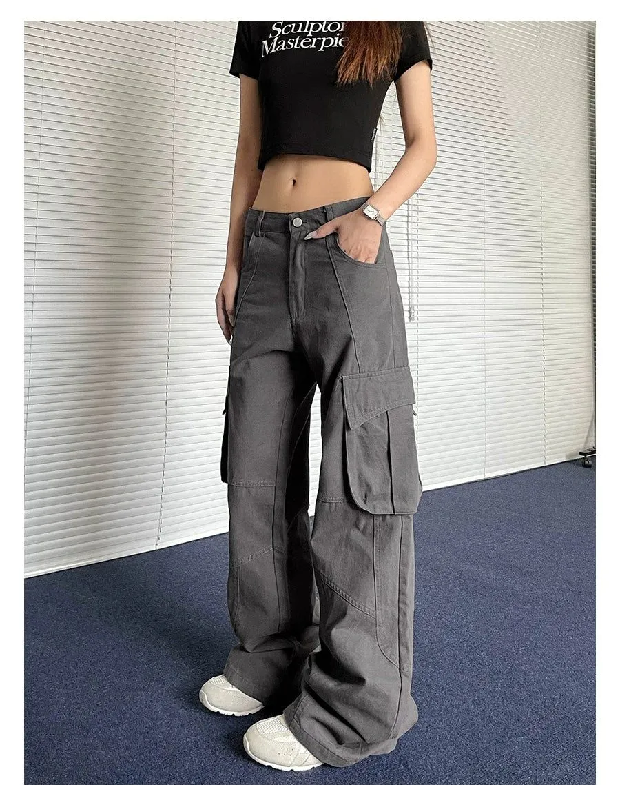 Basic Loose Straight Cargo Pants