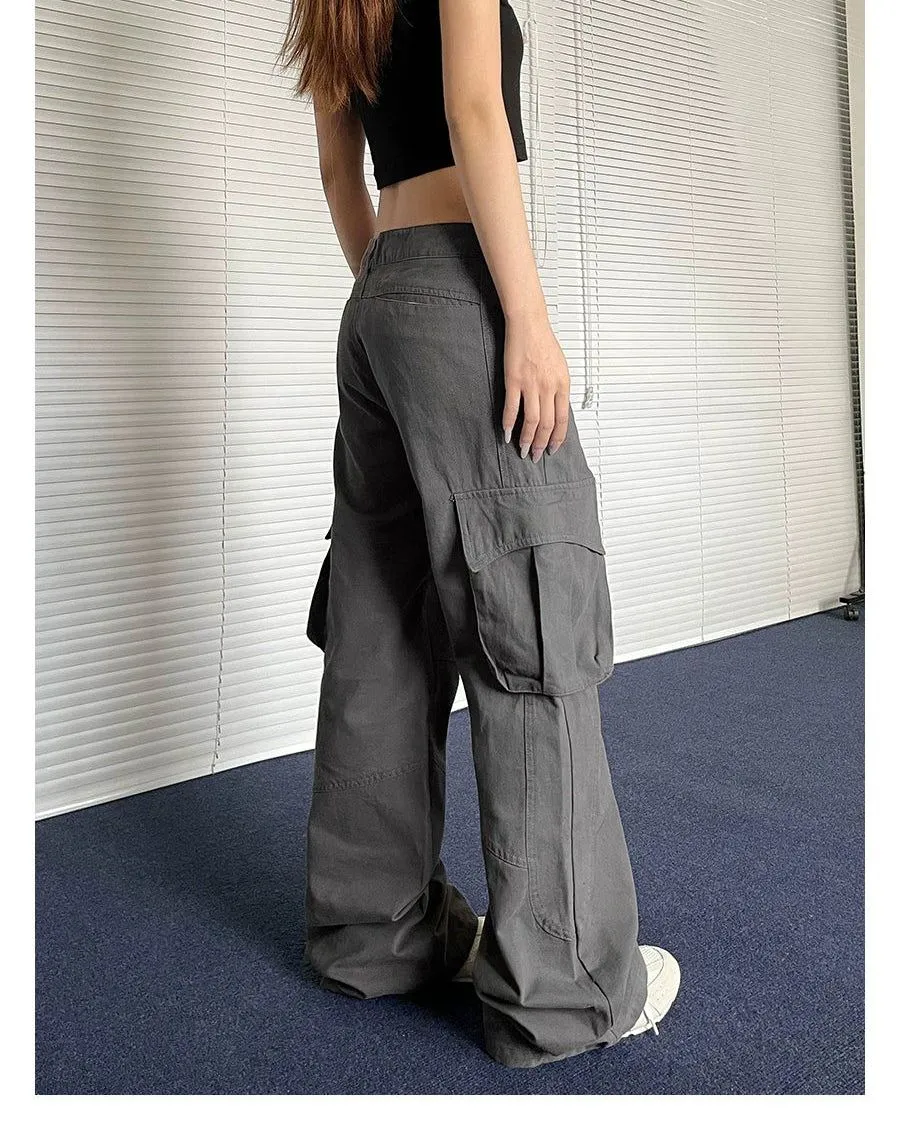 Basic Loose Straight Cargo Pants