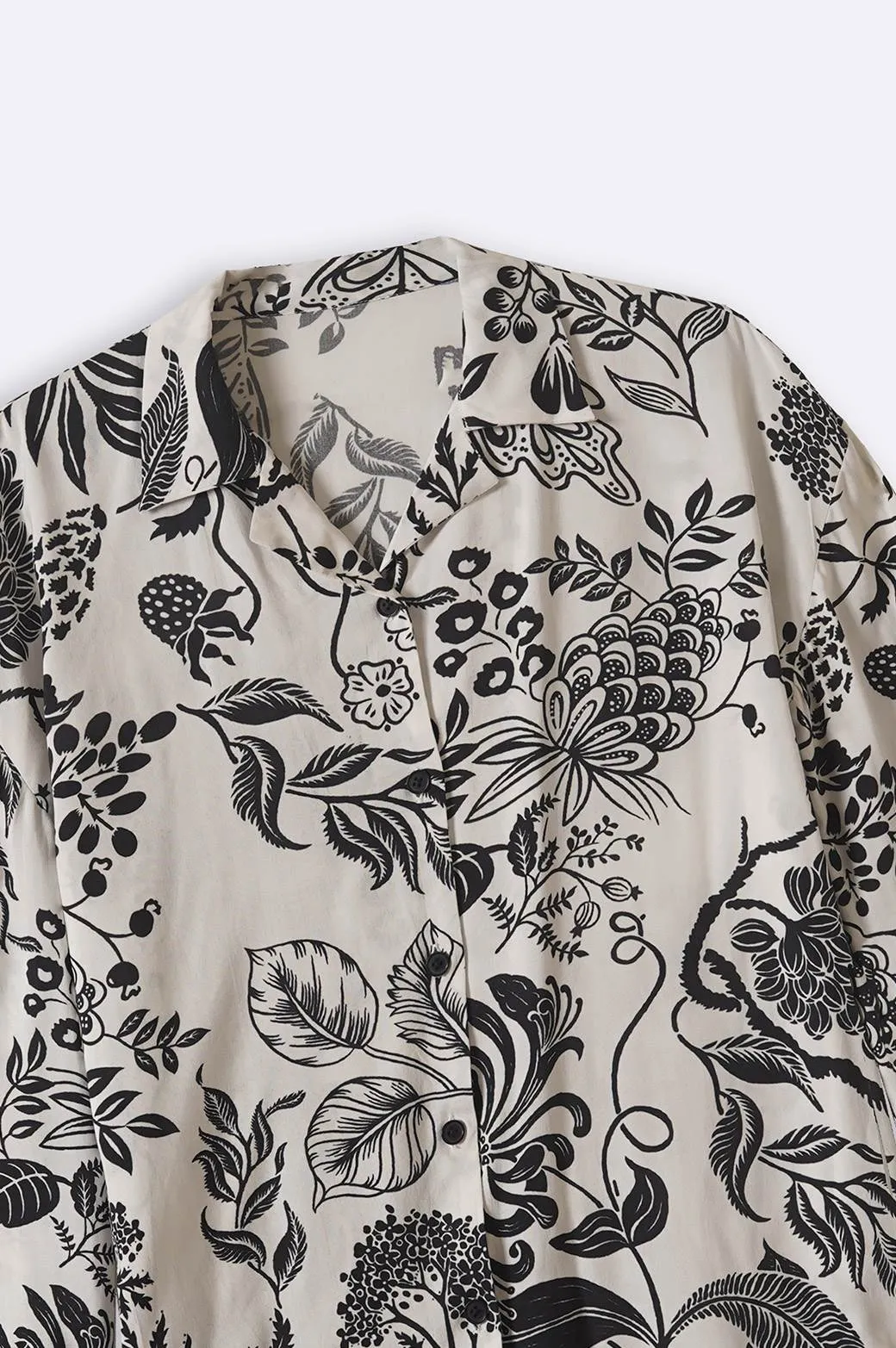 BLACK PETUNIA PRINTED SHIRT