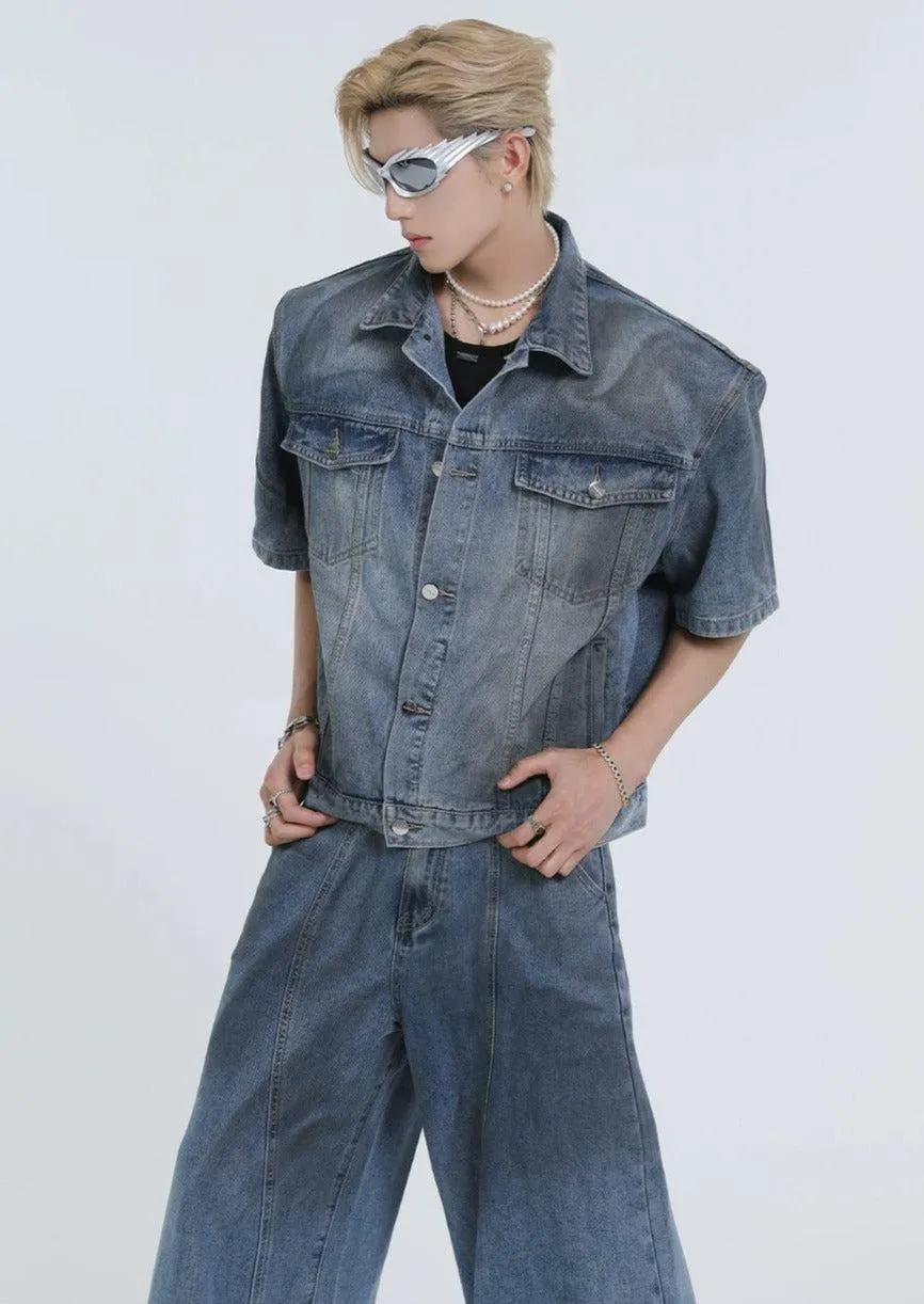 Boxy Denim Shirt & Loose Jeans Set