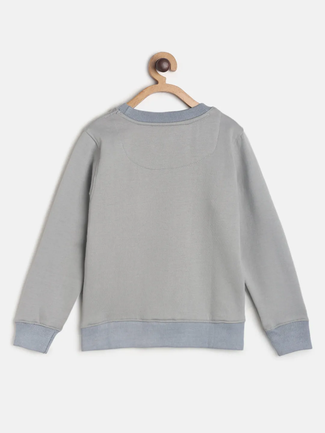 Boys Grey Printed Sweatshirt