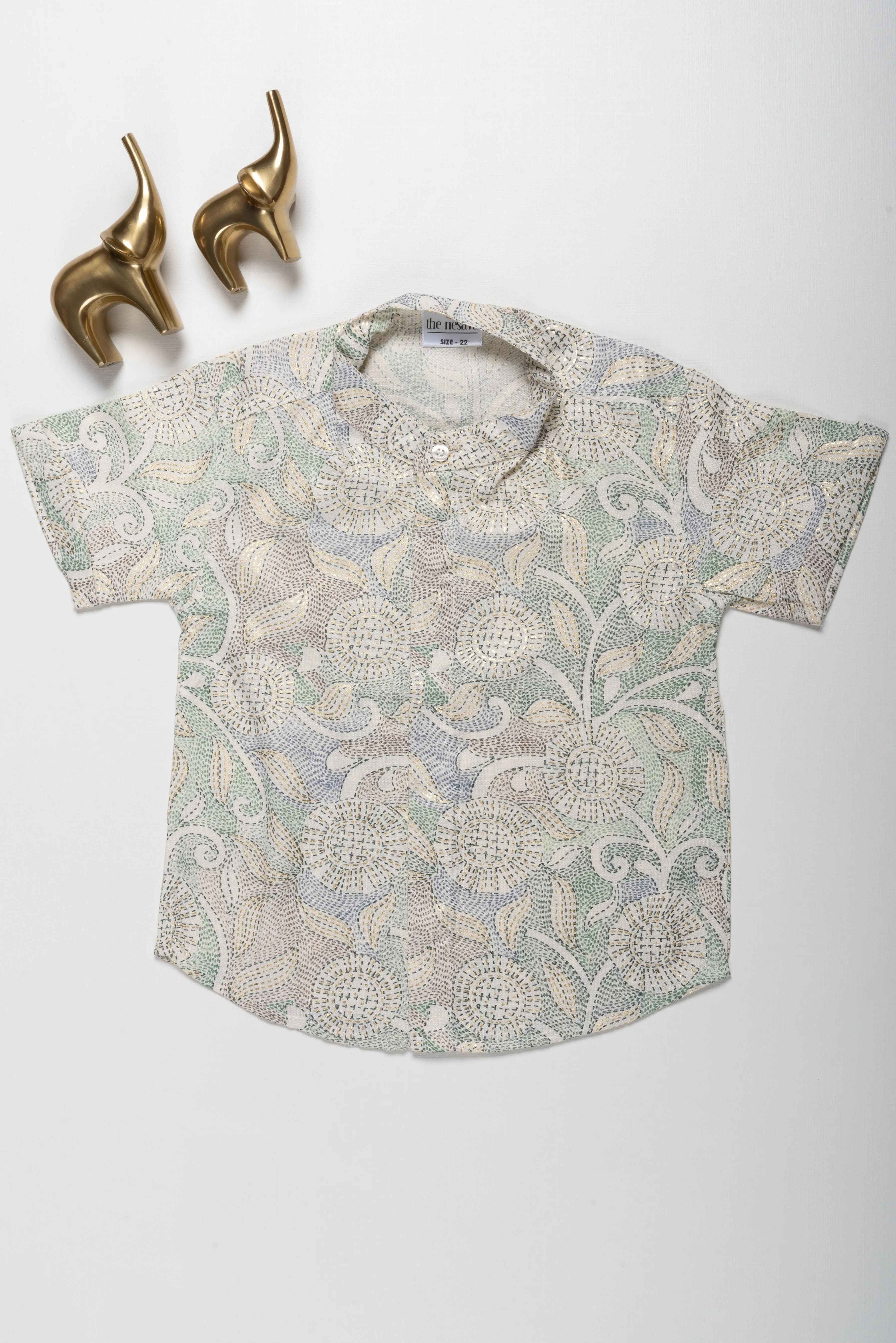 Boys Lightweight Rayon Floral Shirt - Stylish Ethnic Summer Wear