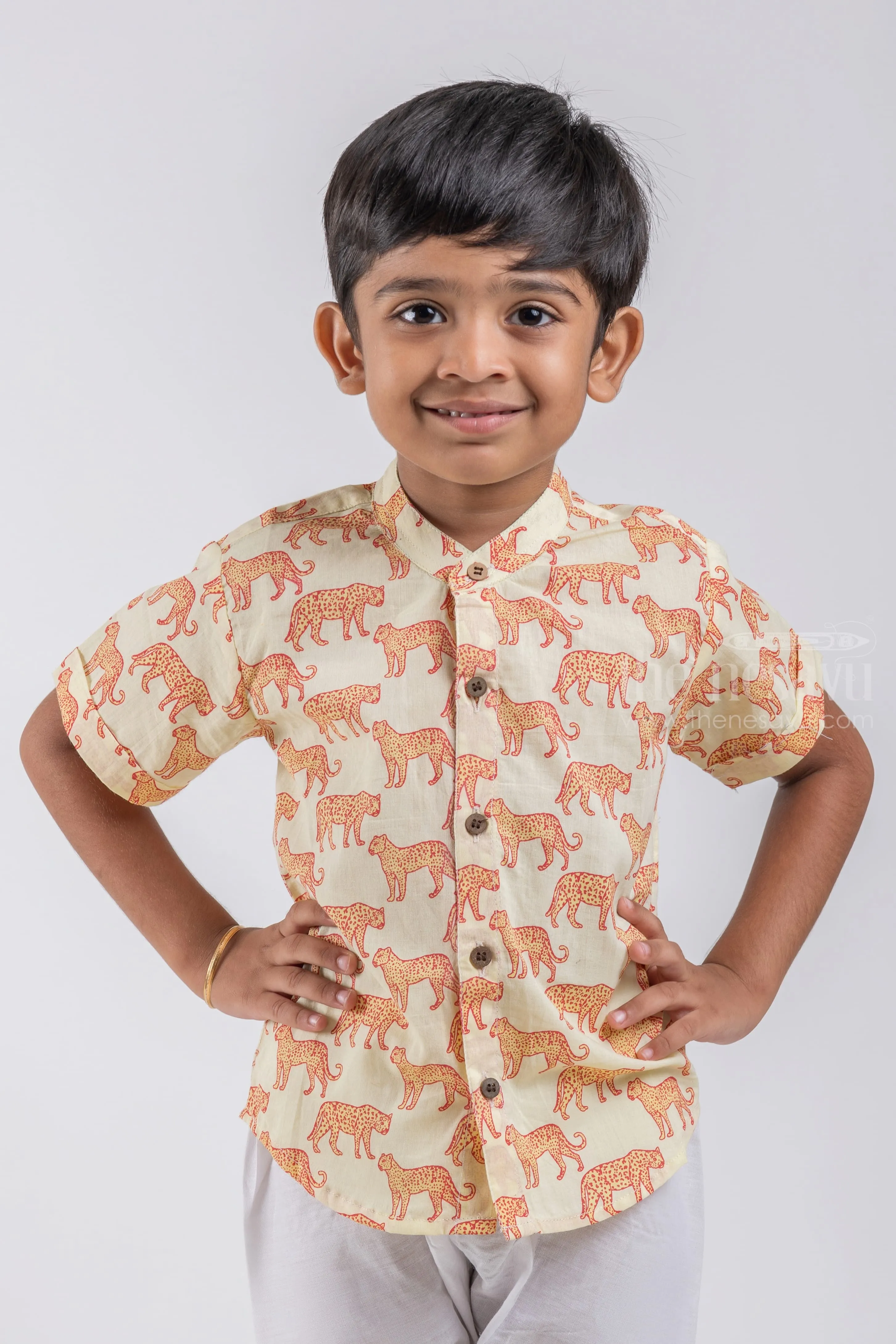 Boys' Stylish Leopard Print Shirt | Premium Cotton | Nesavu | Trendy and Wild Fashion