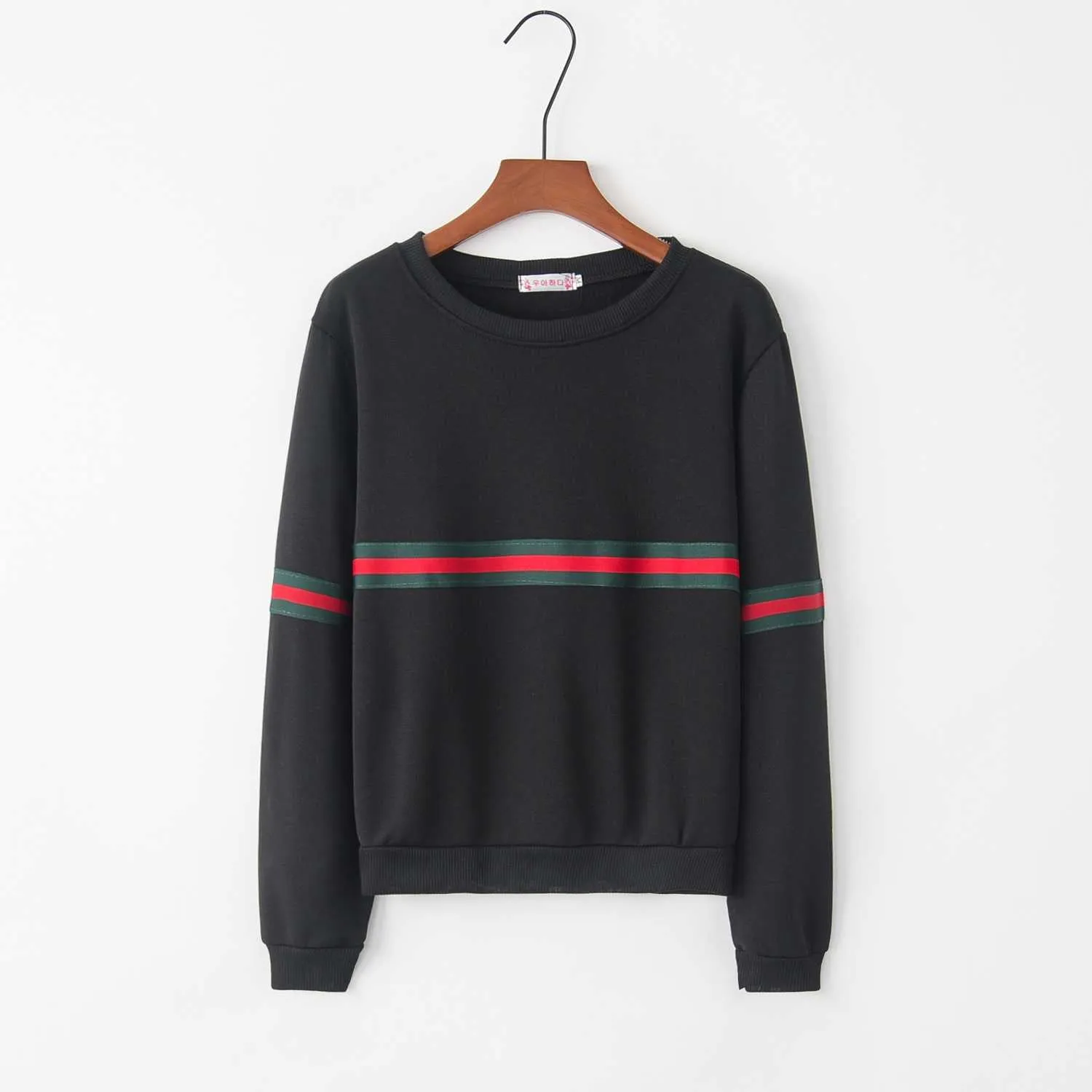 Brandstyle Loose Fitting Rainbow Colorblock Women's Crewneck Sweatshirt