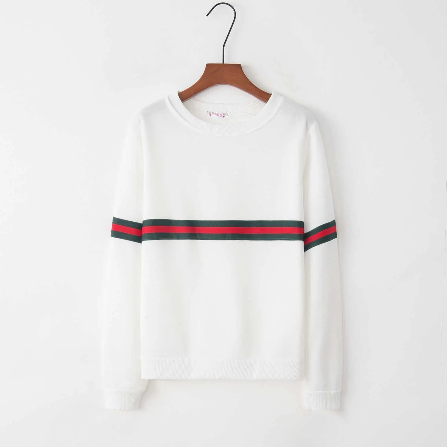 Brandstyle Loose Fitting Rainbow Colorblock Women's Crewneck Sweatshirt