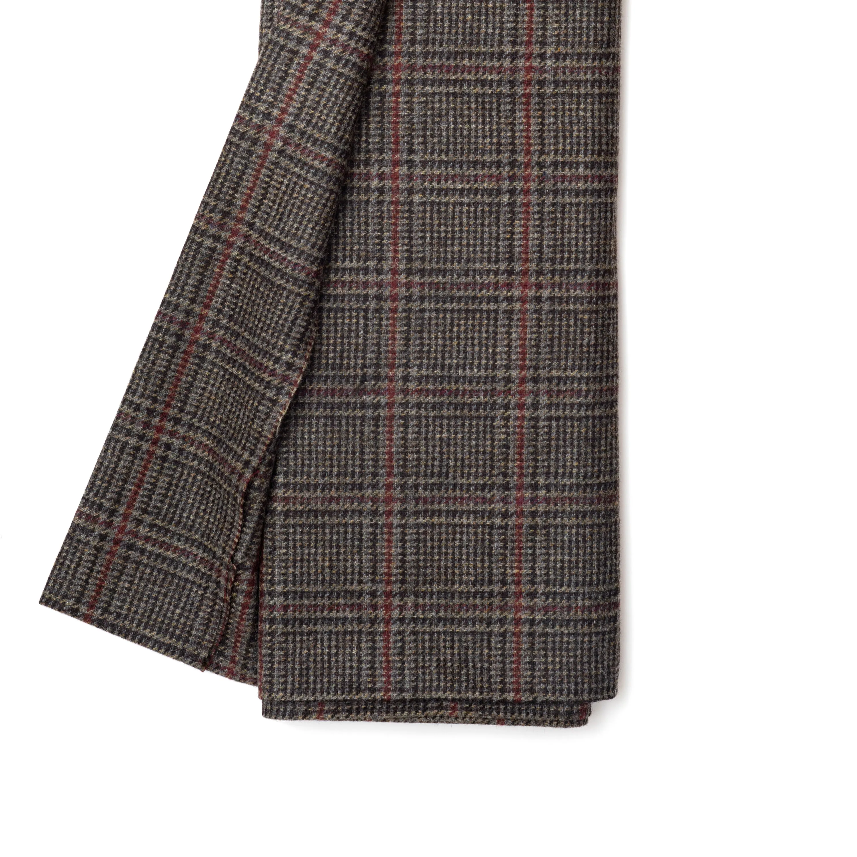 Brown/Red/Grey Plaid Tweed Jacketing