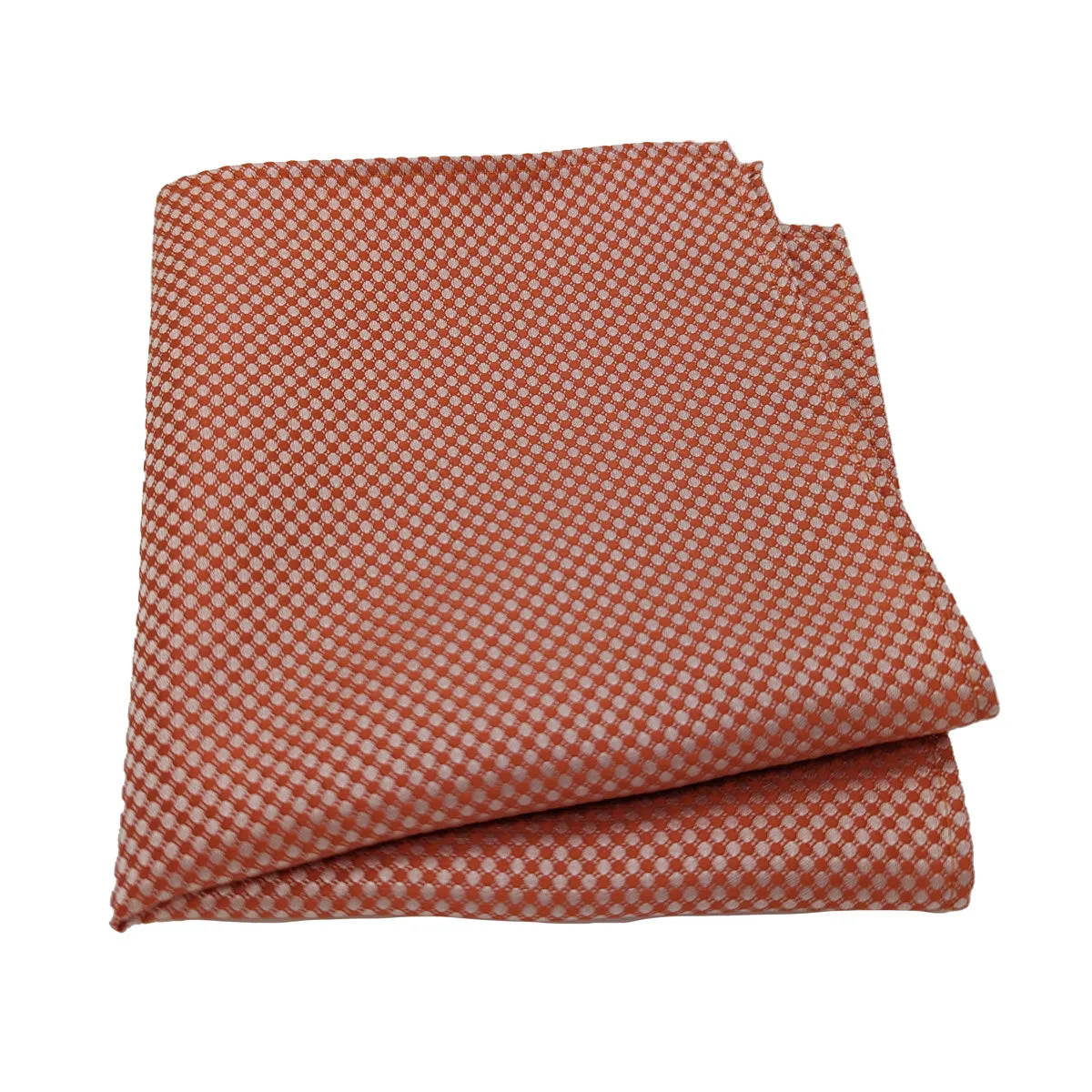 Burnt Orange Patterned Pocket Square