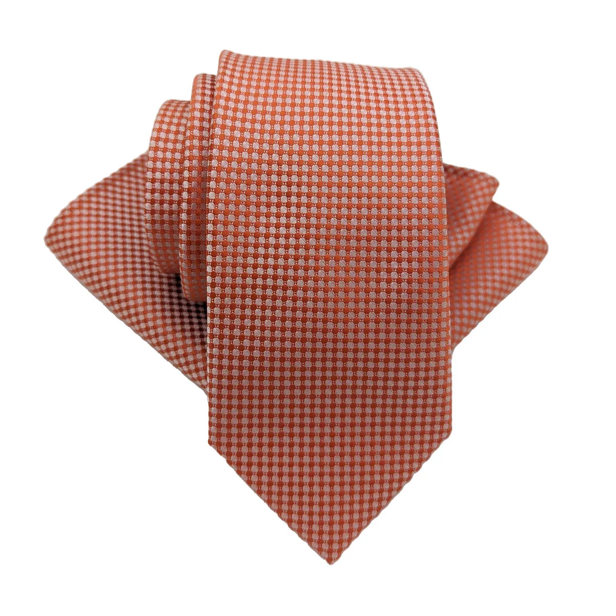 Burnt Orange Patterned Pocket Square