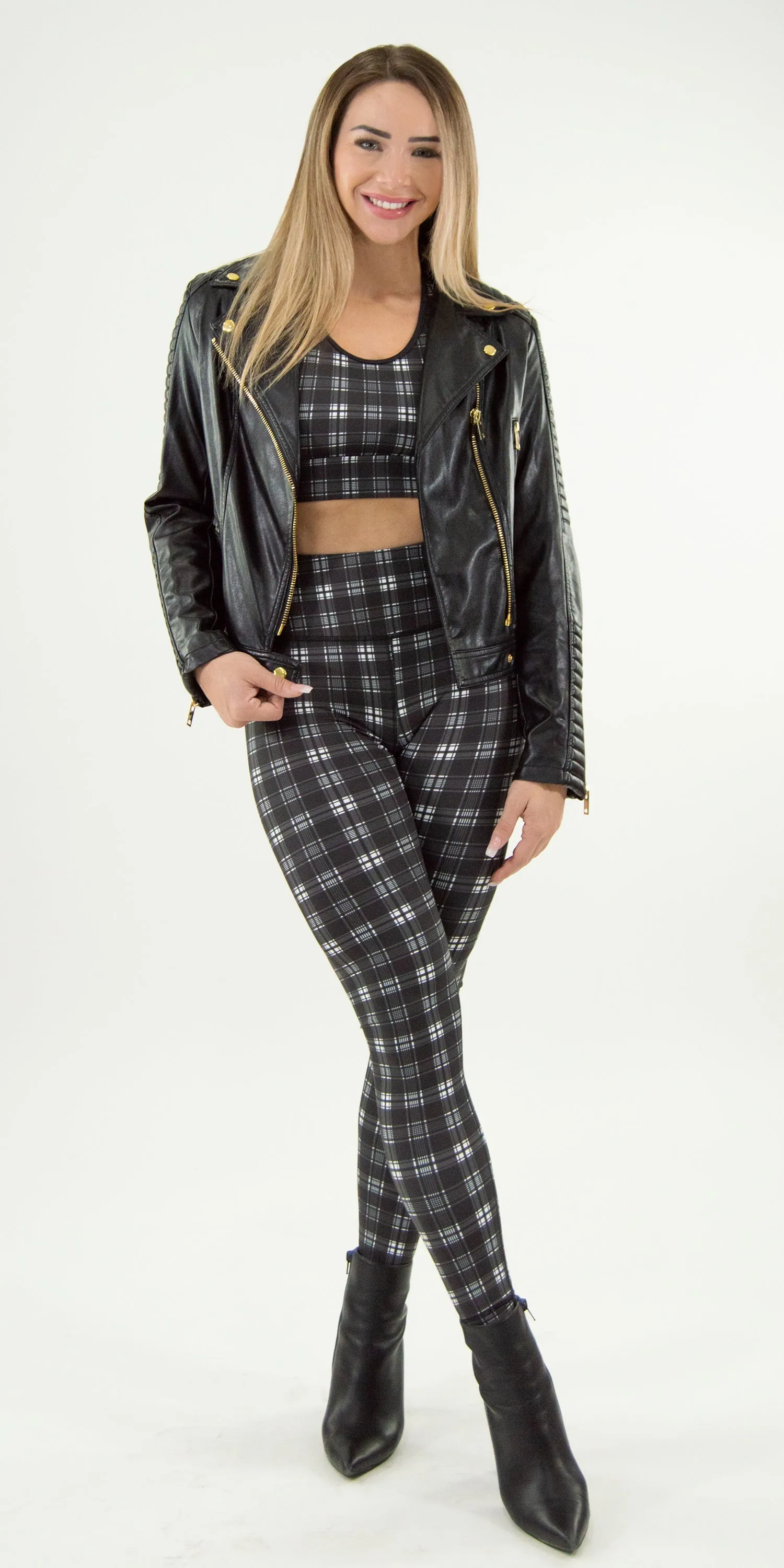 Carbon Plaid - Legging