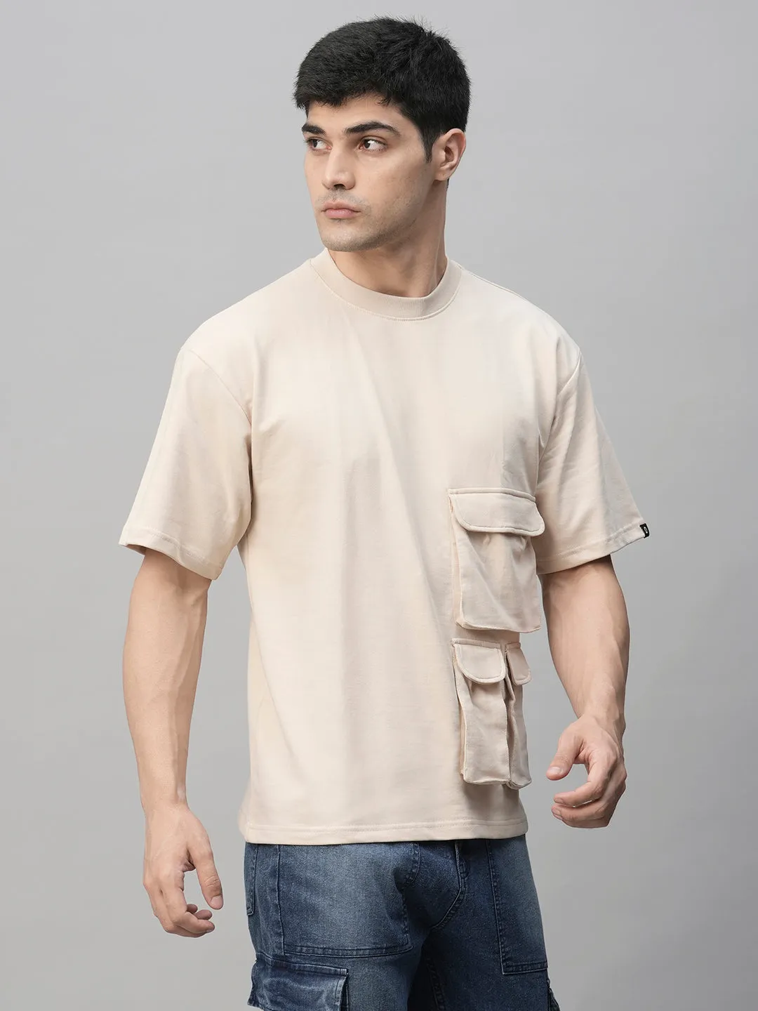 Cargo T-Shirt For Men - Beige