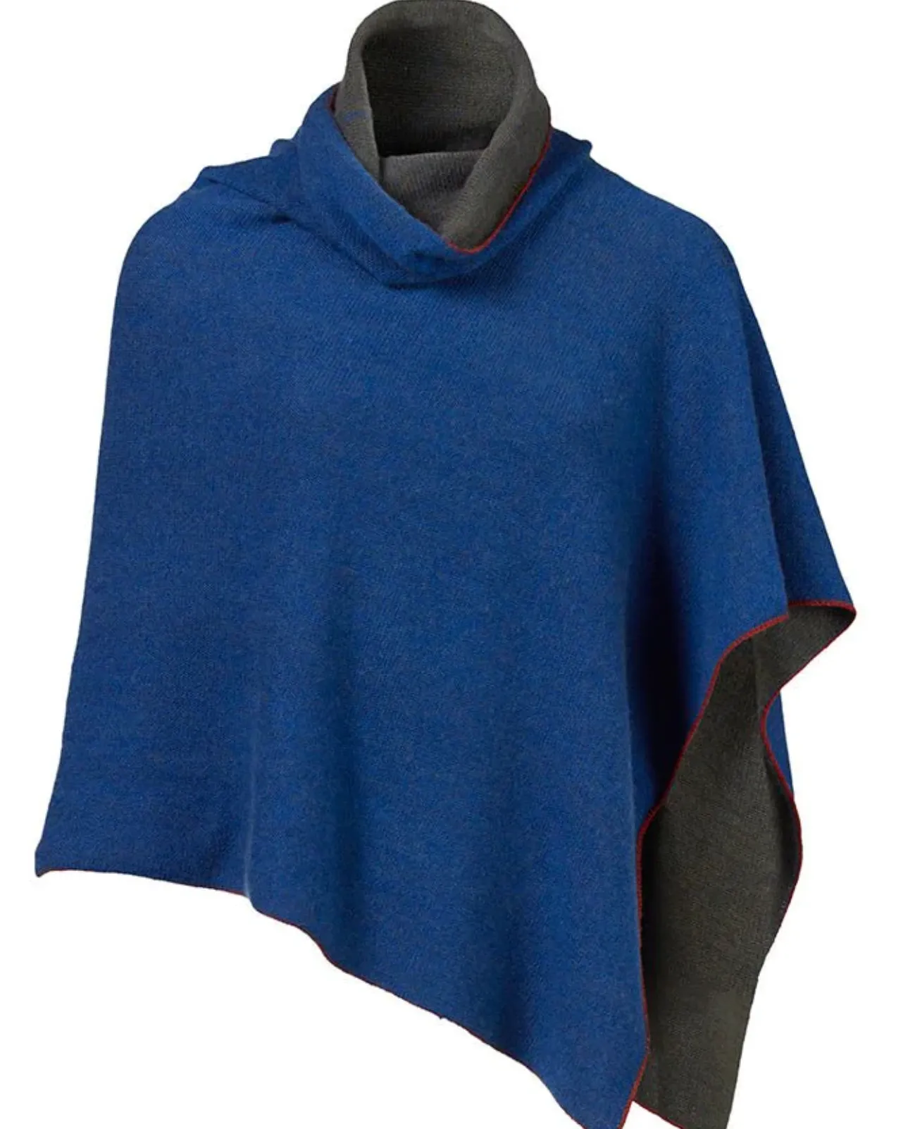 Cashmere poncho - reversible