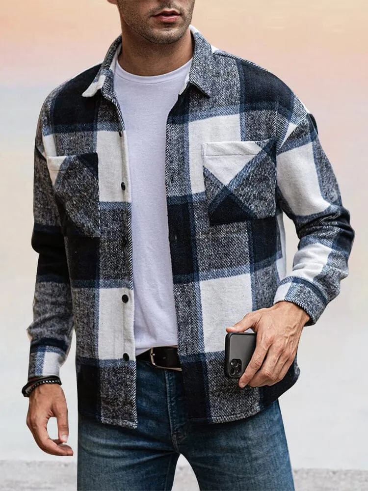 Casual 100% Cotton Flannel Plaid Shirt