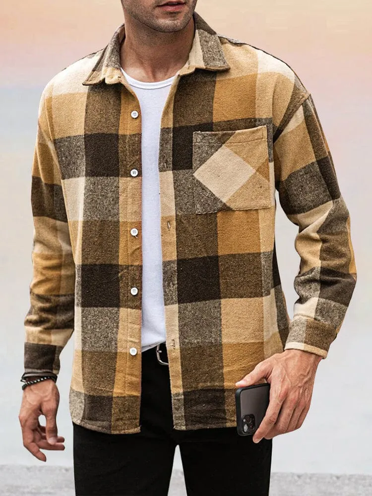 Casual 100% Cotton Flannel Plaid Shirt