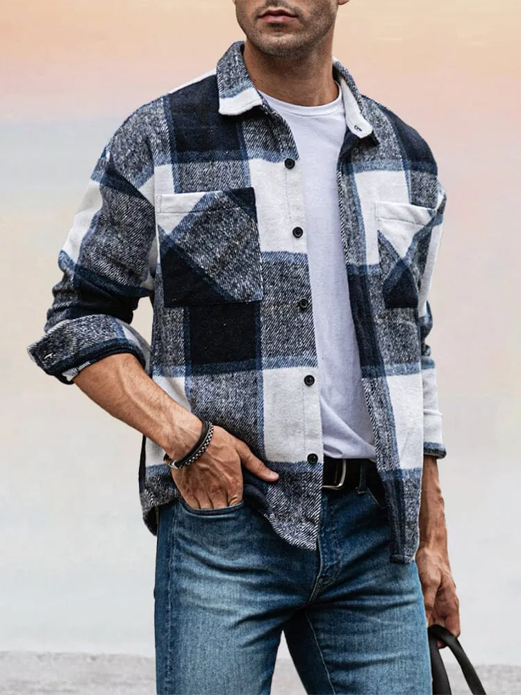 Casual 100% Cotton Flannel Plaid Shirt