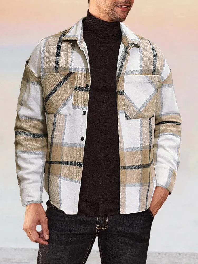 Casual 100% Cotton Flannel Plaid Shirt