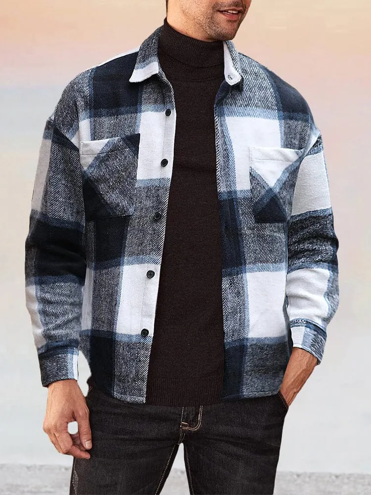 Casual 100% Cotton Flannel Plaid Shirt