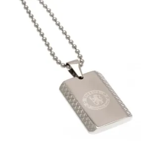 Chelsea FC Patterned Dog Tag & Chain