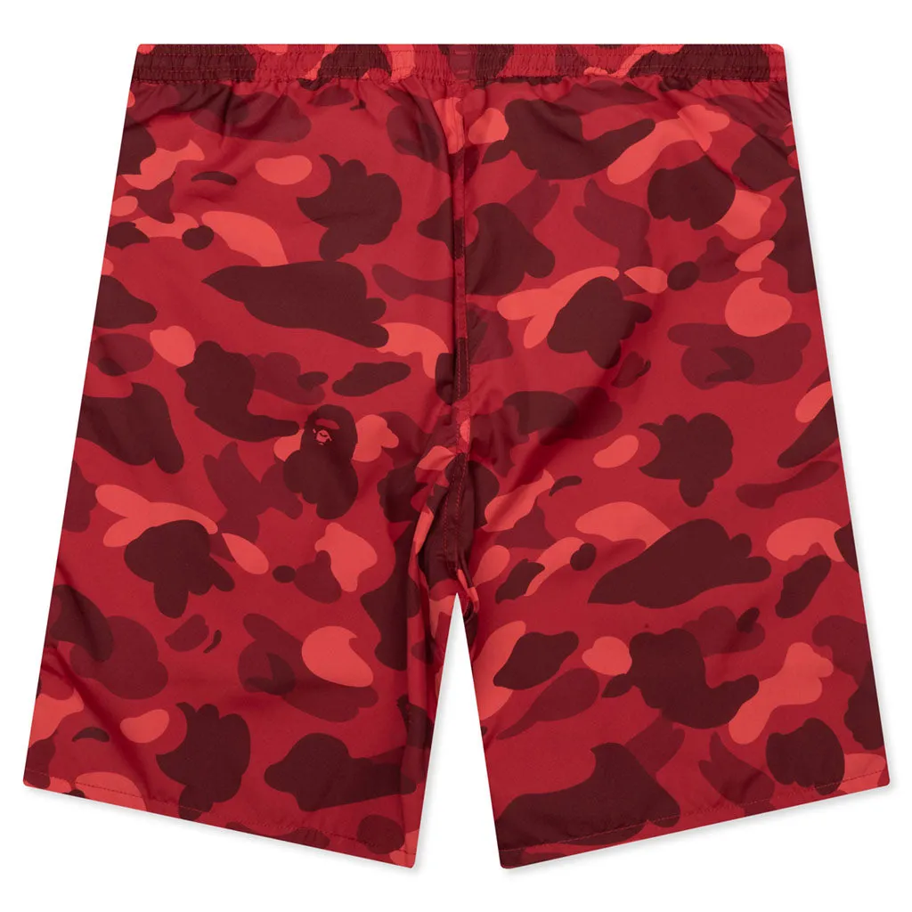 Color Camo Shark Reversible Shorts - Red