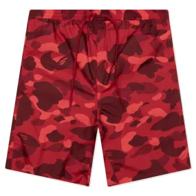 Color Camo Shark Reversible Shorts - Red