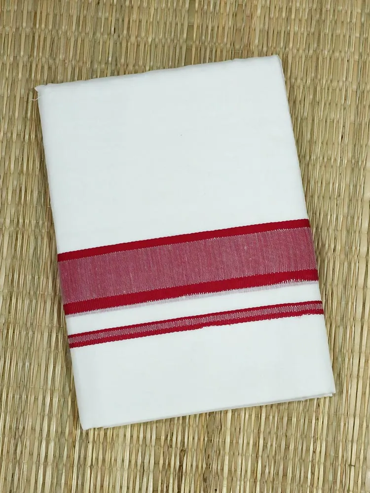 Cotton double white dhothi for men