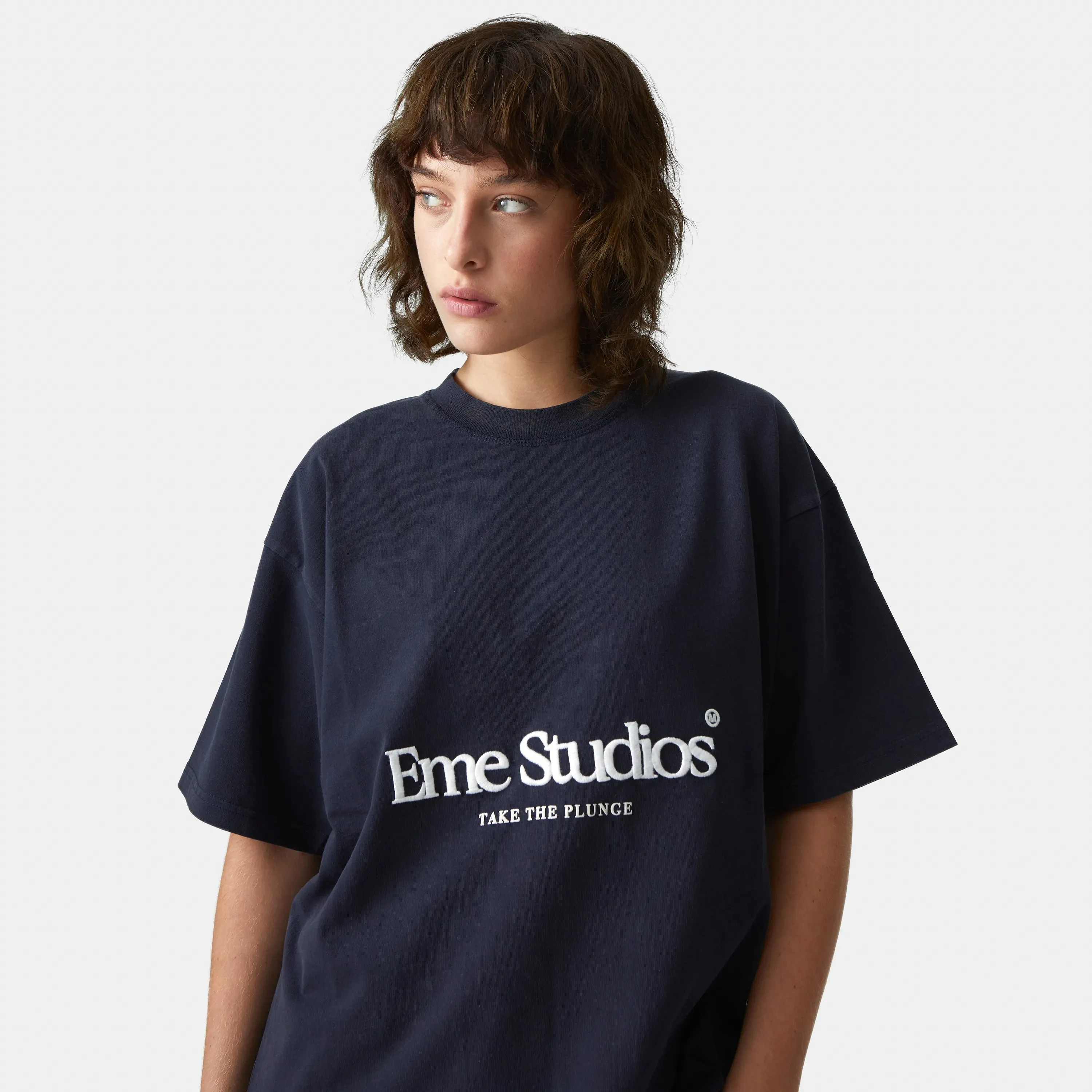 Crockett Navy Oversized Tee