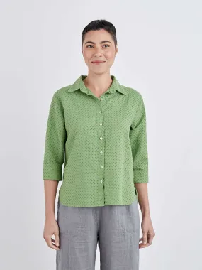 Cut Loose - Crop Easy Shirt - Pinhole/Fava