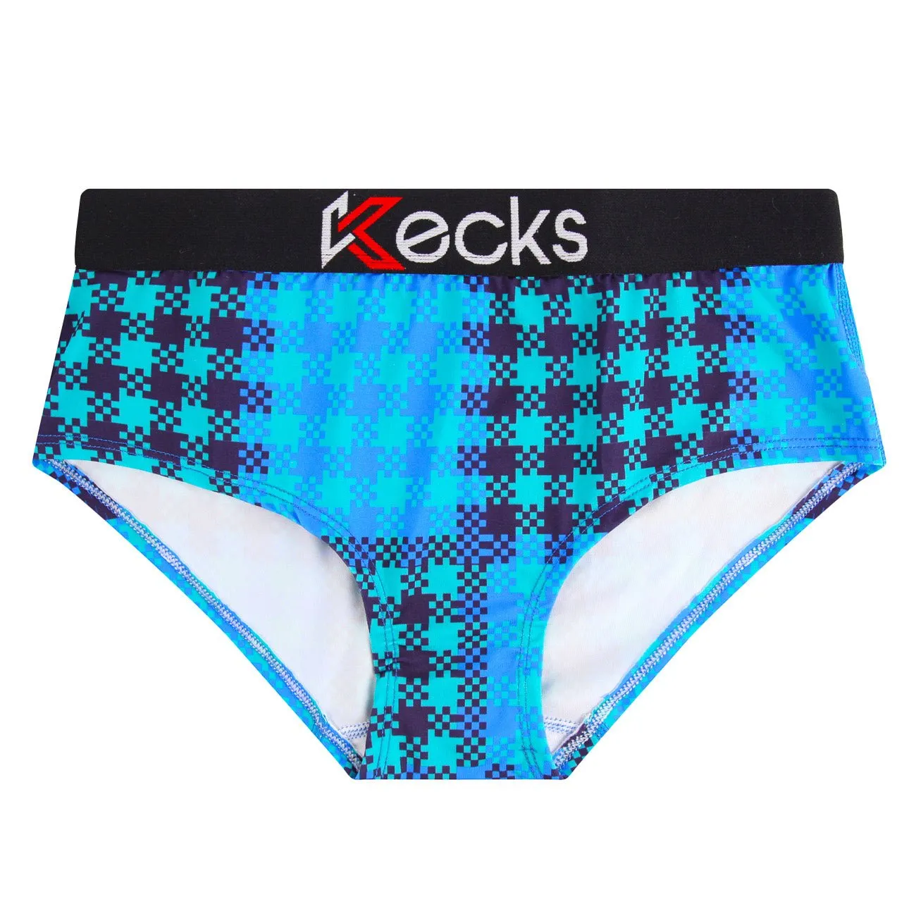 Cyan Plaid Cheeky Pant