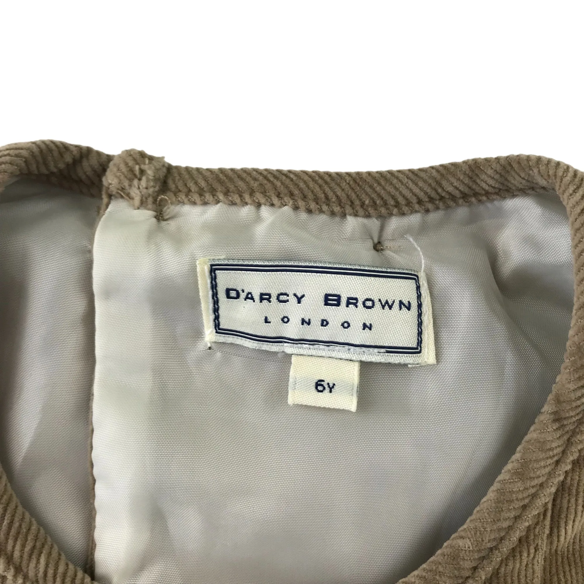 D'arcy Brown London dress 6 years brown corduroy A-line