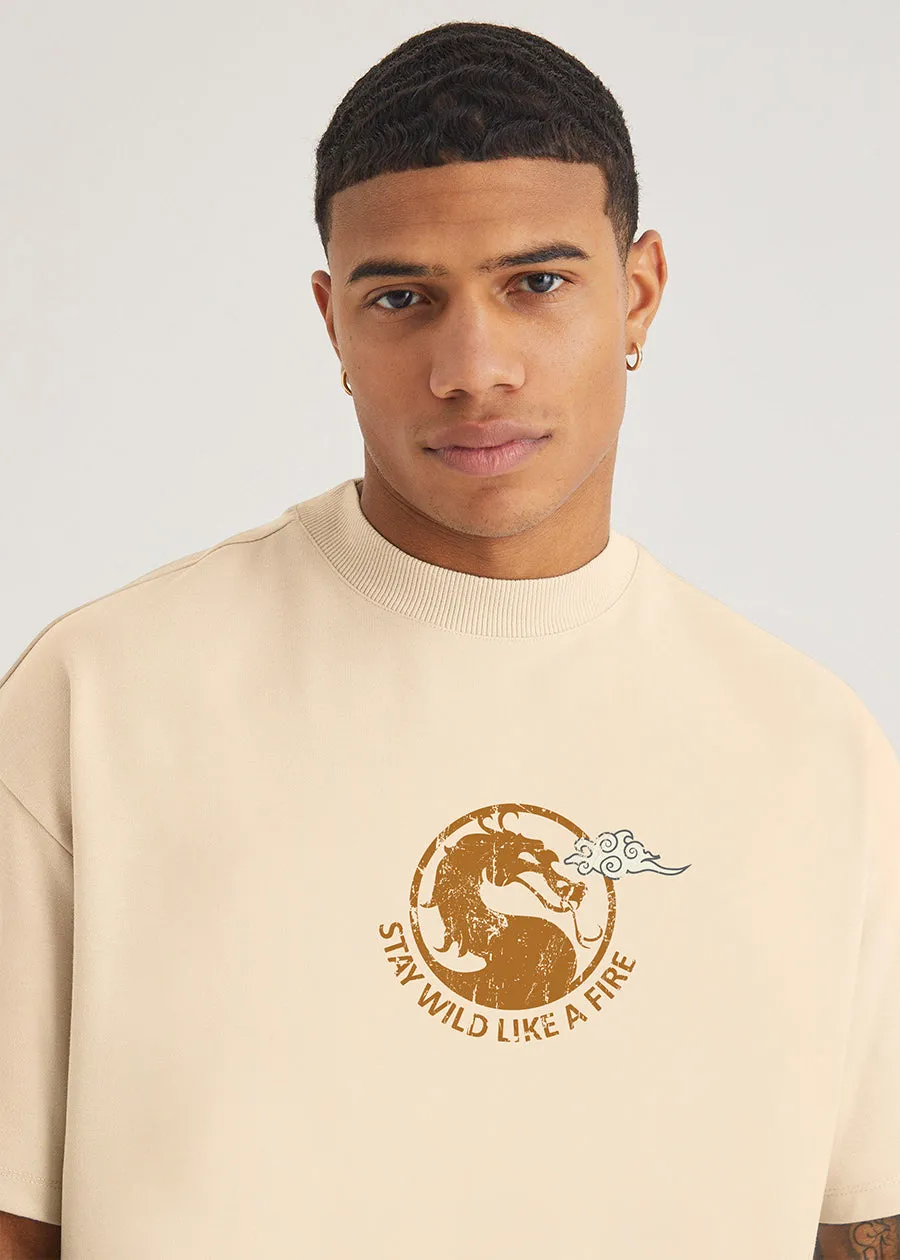 Dragonite Men Oversized Printed T-Shirt