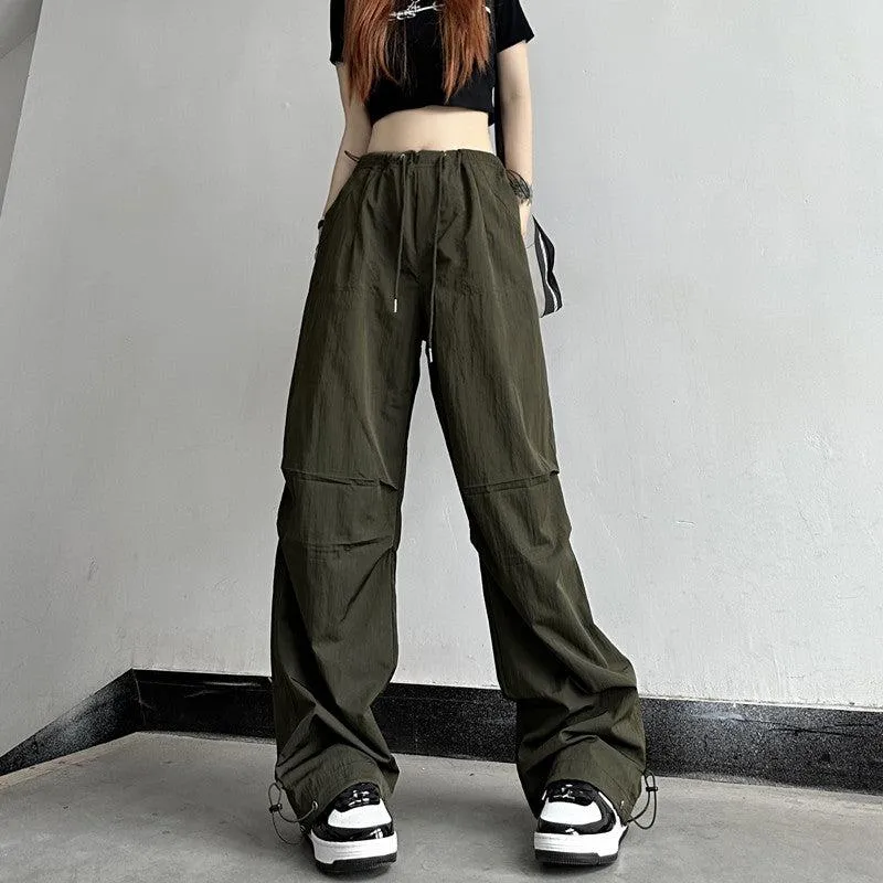 Drawstring Loose Pleated Pants