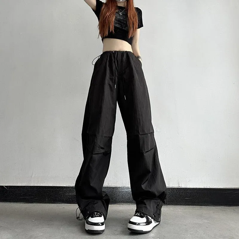 Drawstring Loose Pleated Pants