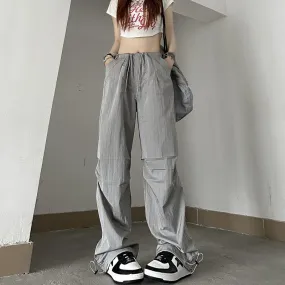 Drawstring Loose Pleated Pants