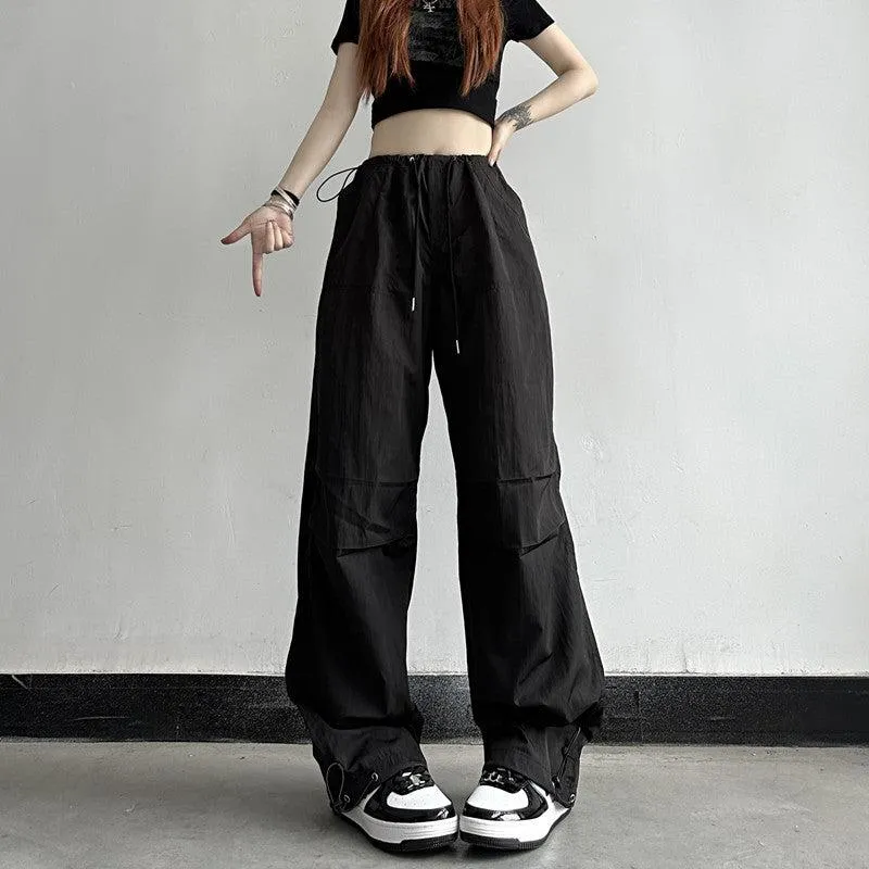 Drawstring Loose Pleated Pants