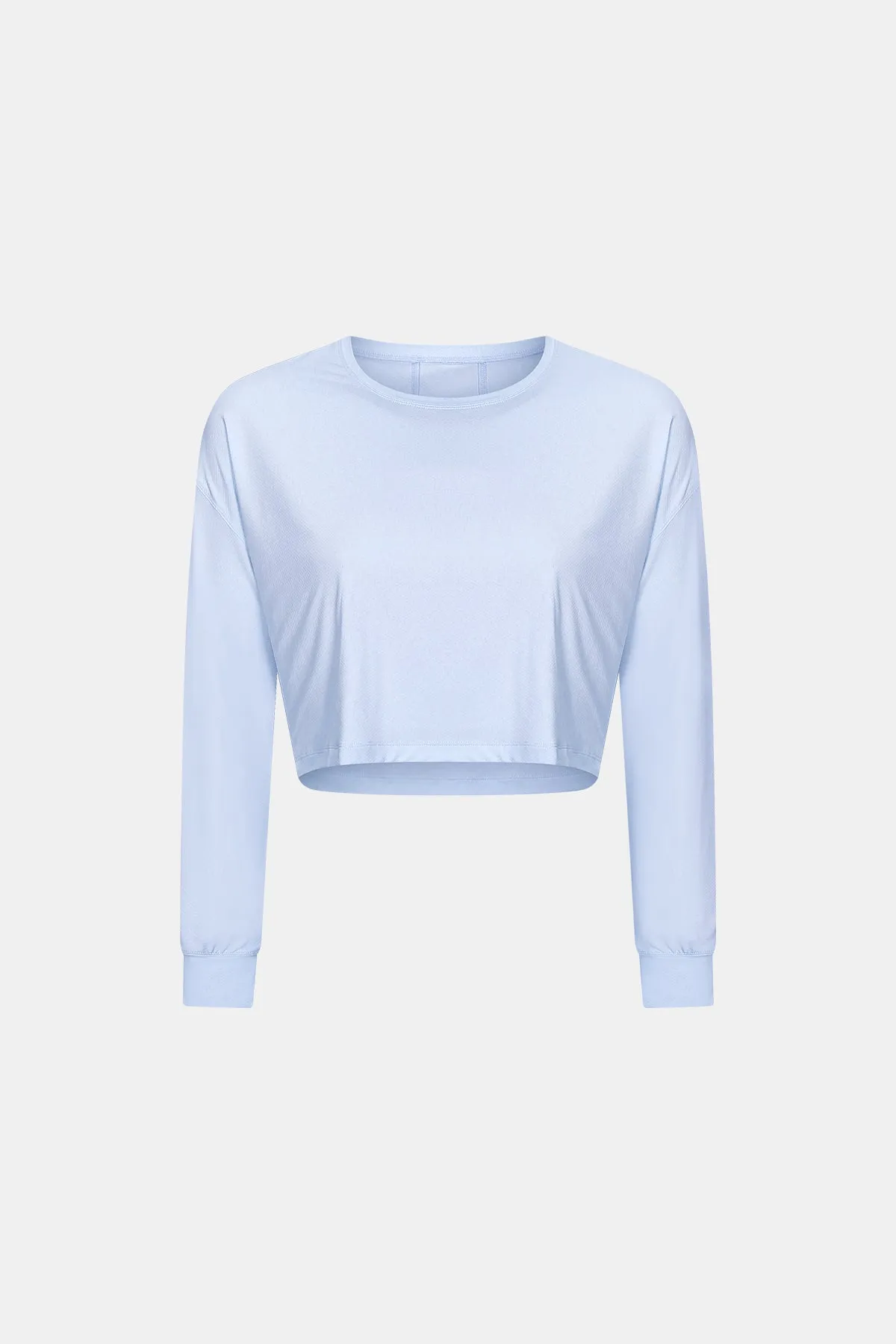 Embossed Loose Fit Long Sleeve Sports T-Shirt