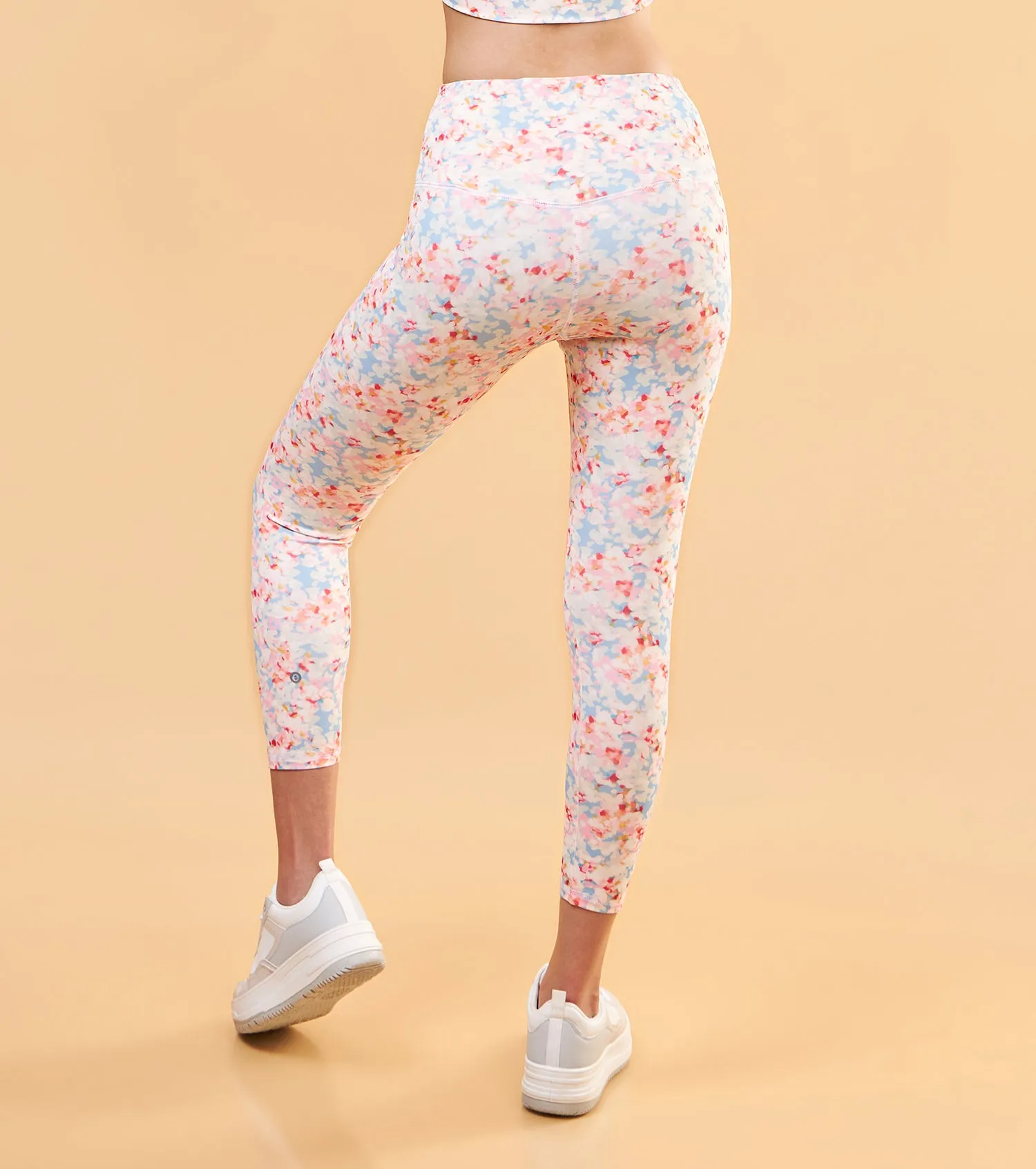 Enamor A607 Printed Legging - High-Waisted 7/8 Length Dry Fit Leggings with Stylish Prints