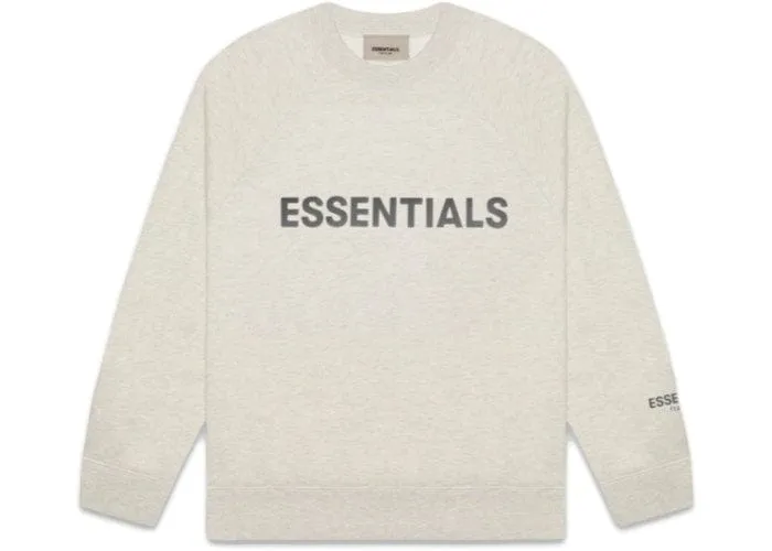 ESSENTIALS FOG 3D SILICON HOODIE OATMEAL