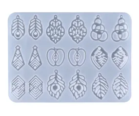 Feather patterned Earring molds for Resin Crafts -Silicone Moulds