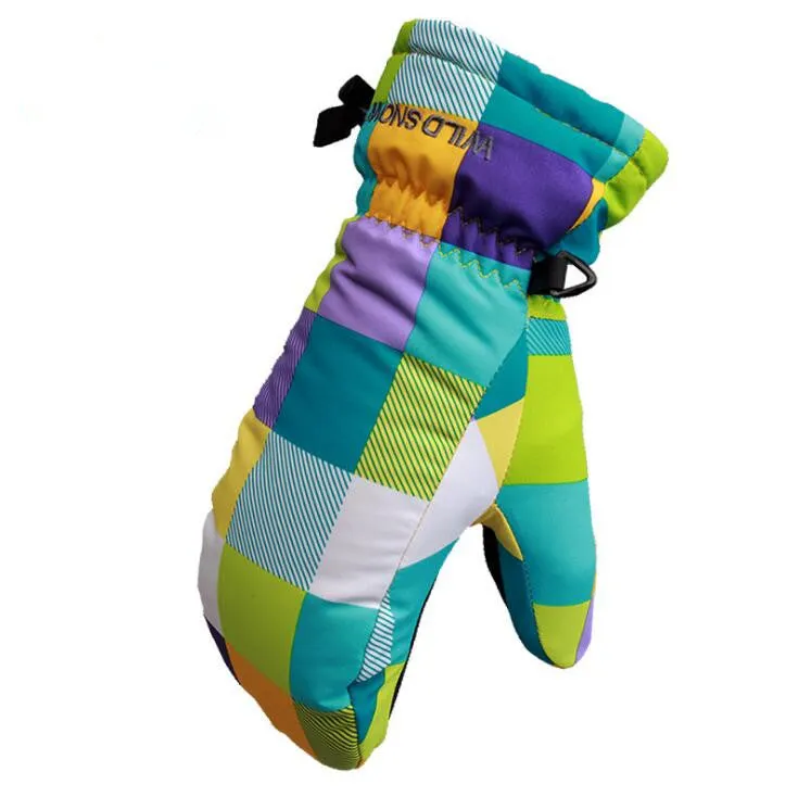 FGN Plaid Color Ski Glove