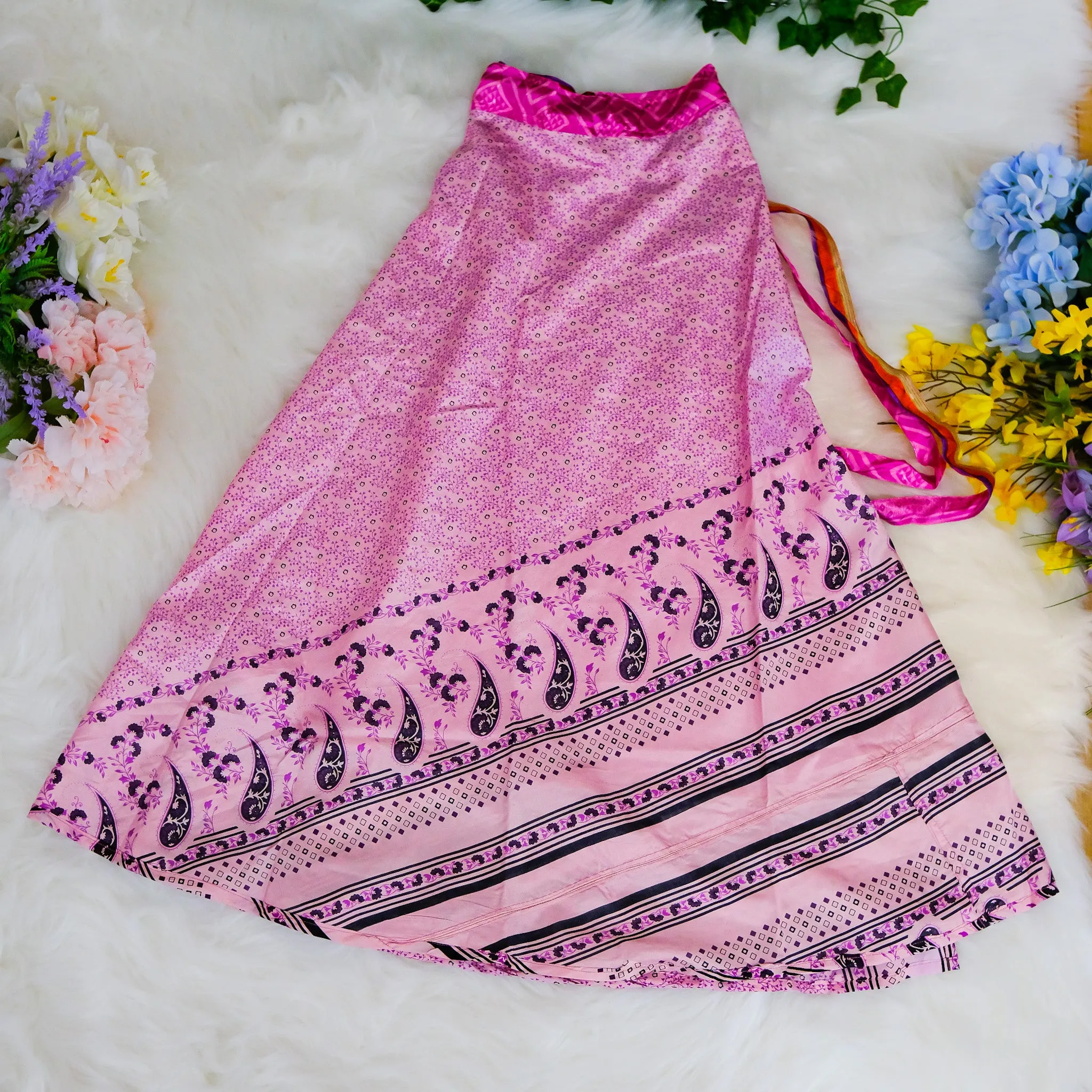 Flowy Reversible Wrap Skirt