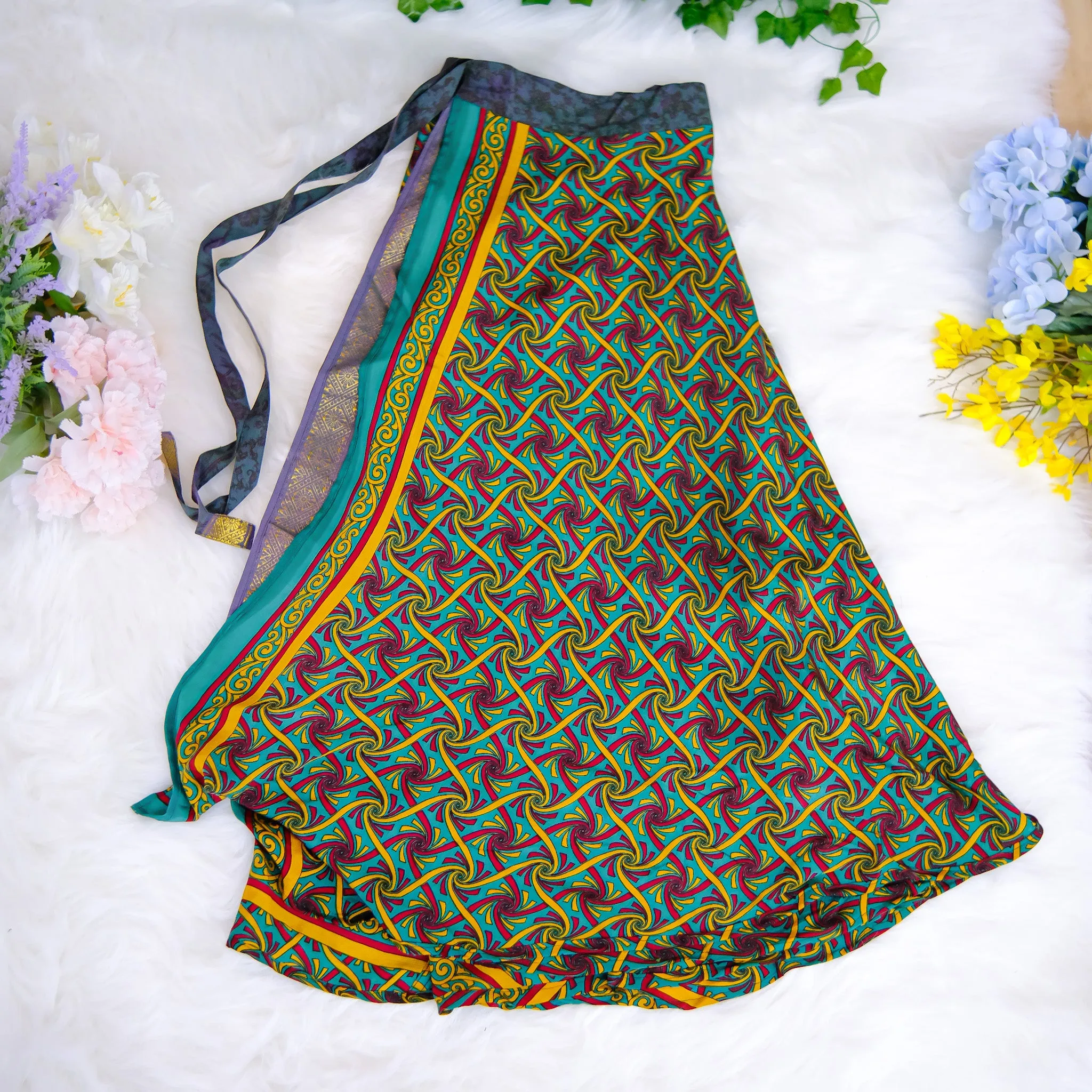 Flowy Reversible Wrap Skirt